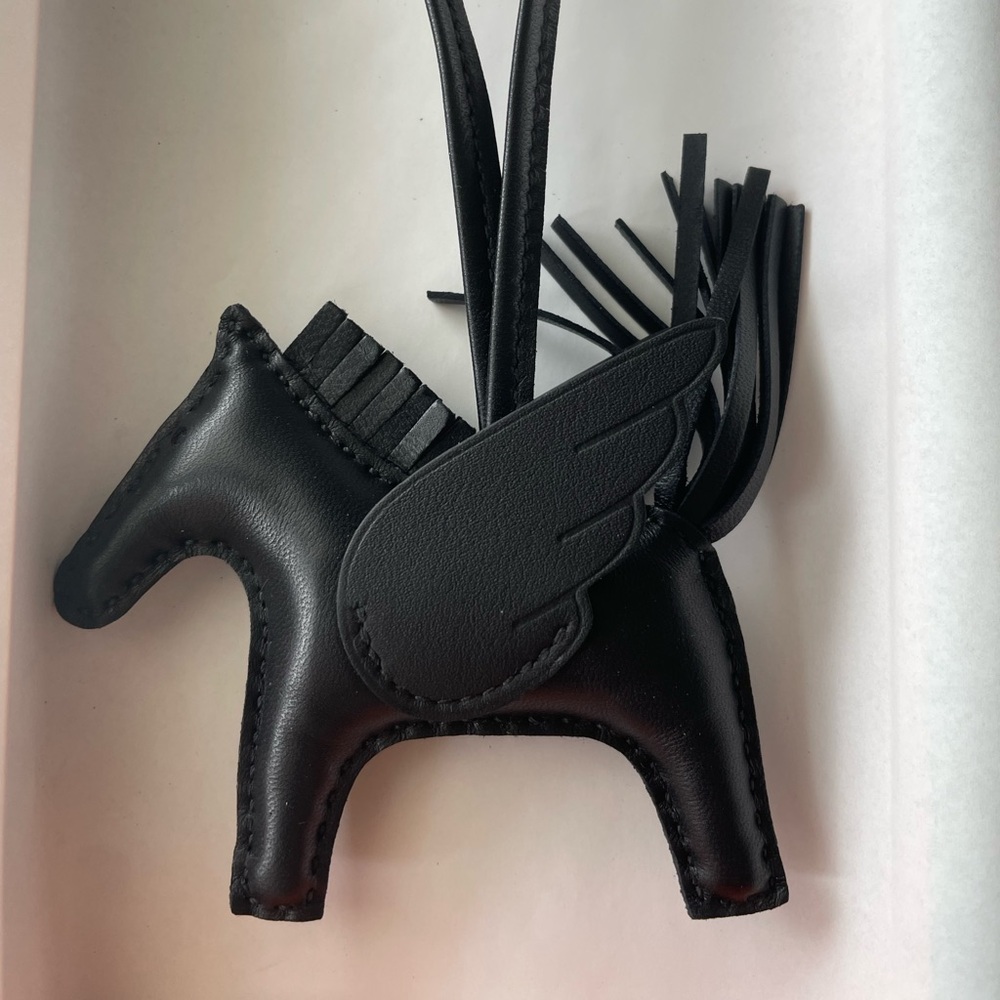 Hermes So Black Rodeo Pegasus Bag PM Charm